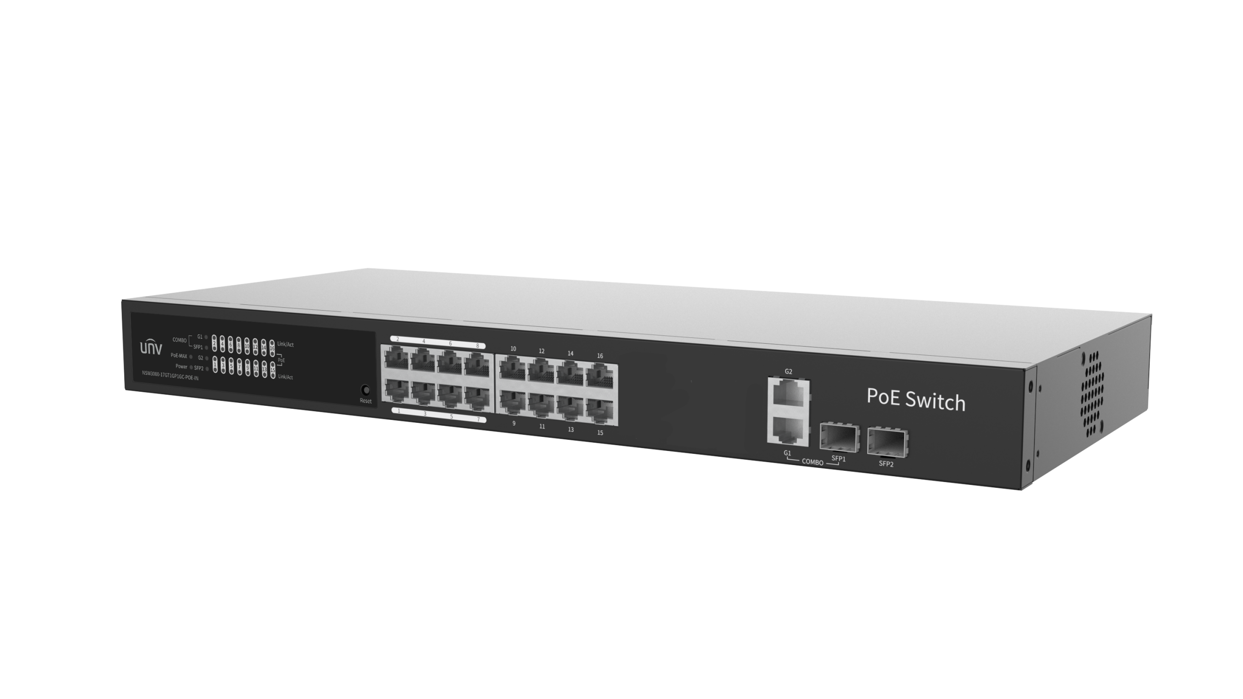 Cloud Managed 16-port Ethernet PoE Switch 250W Uniview - Imagen 3