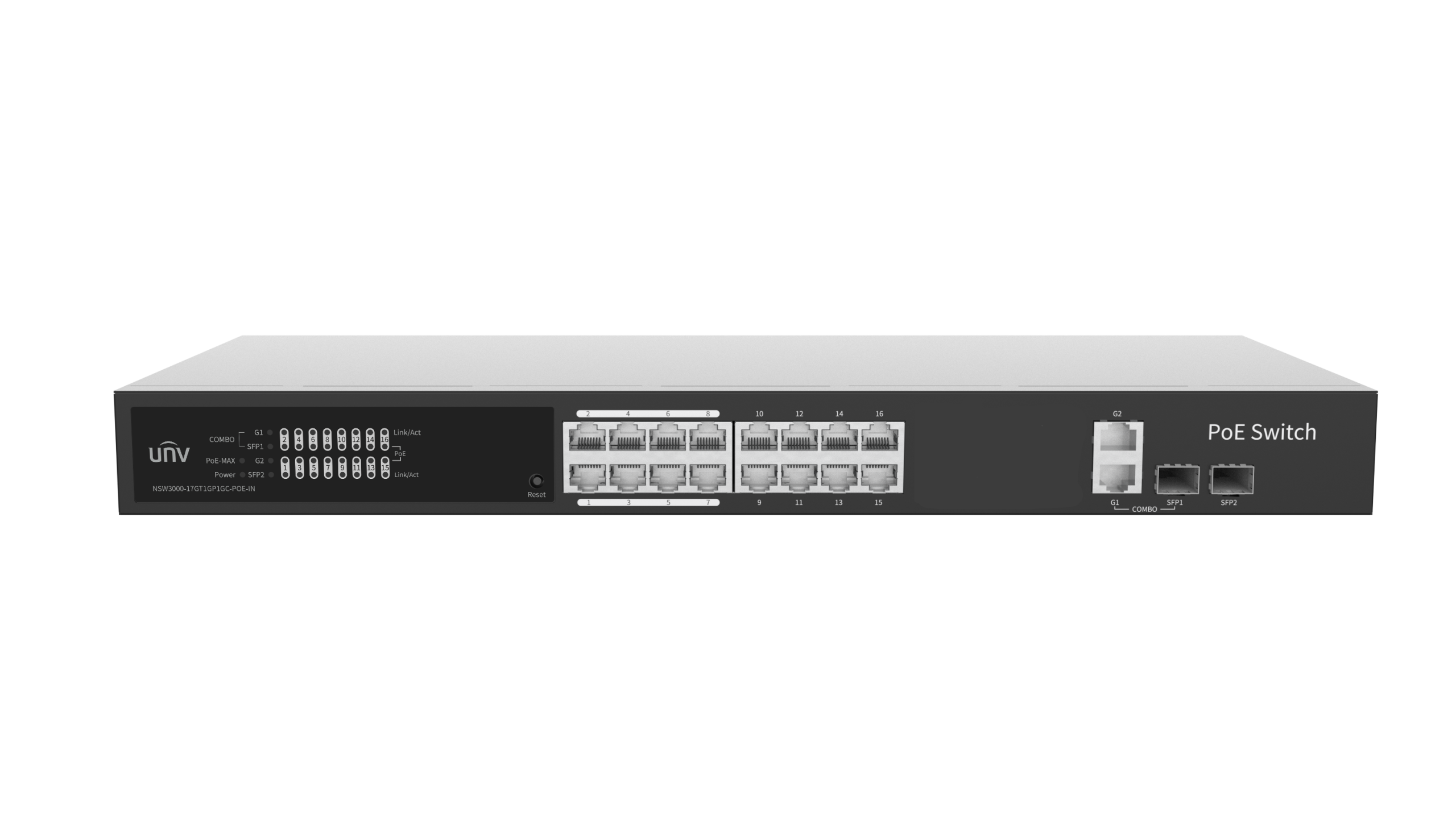 Cloud Managed 16-port Ethernet PoE Switch 250W Uniview