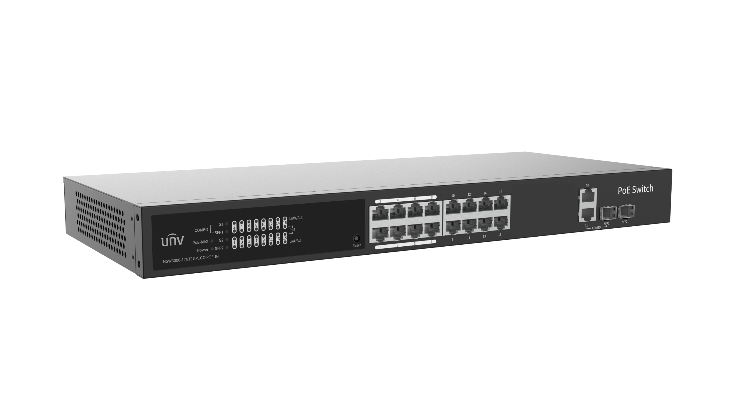 Cloud Managed 16-port Ethernet PoE Switch 250W Uniview - Imagen 2